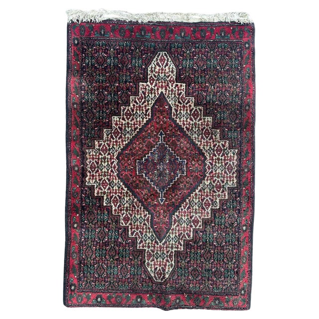 Small Kurdish Seneh Rug, 1980s For Sale