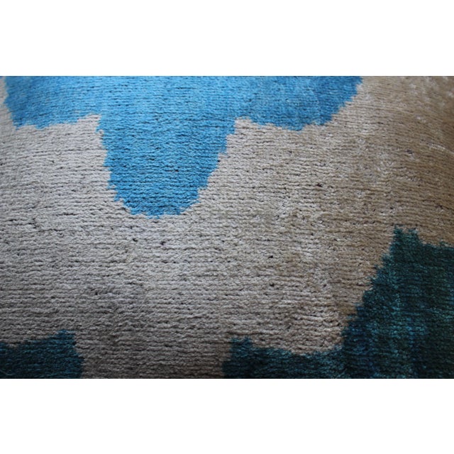 2020s Contemporary Velvet Ikat Bohemian Throw Pillow For Sale - Image 5 of 11