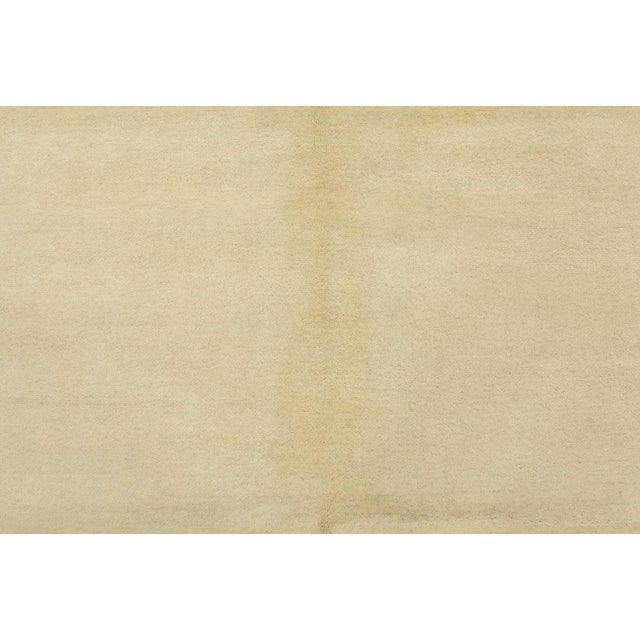 2020s Solid Ivory Rug 6’4” X 7’11” Wool Contemporary Hand-Knotted Carpet For Sale - Image 5 of 11