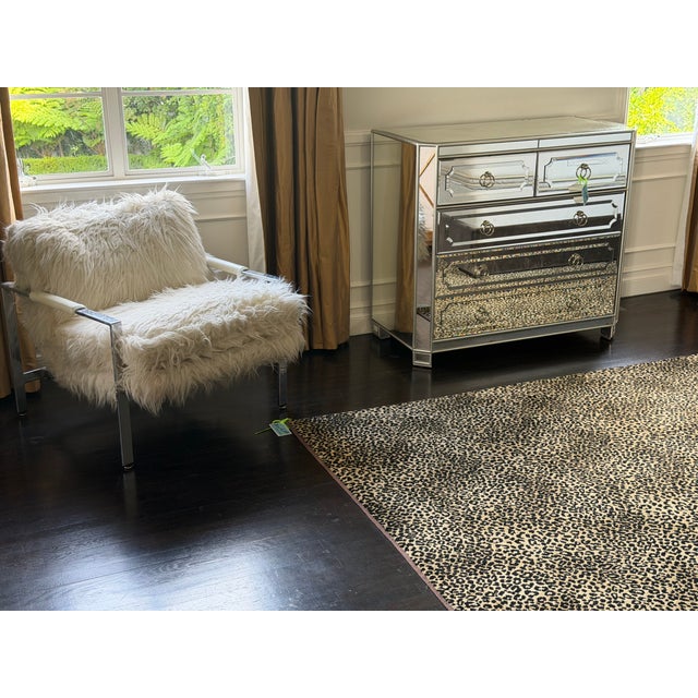 Milo Baughman for Thayer Coggin Chrome and Flokati Faux Fur Lounge Chair For Sale In Los Angeles - Image 6 of 6