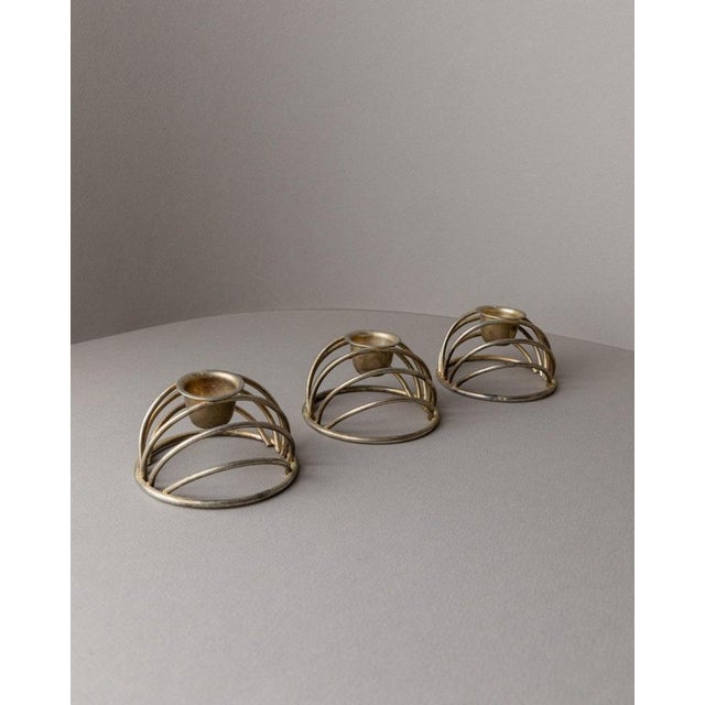 Vintage Brass Candleholders, Italy, 1970s, Set of 3 For Sale - Image 11 of 11