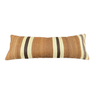 Turkish Hemp Pillow Cushion Natural Beige Brown Cushion Cover 14x40 For Sale