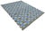 Casa Cosima Handwoven Cotton Area Rug, Grey, Sky Blue, Green and Cream Geometric Dhurrie - 9'x12' For Sale - Image 4 of 13