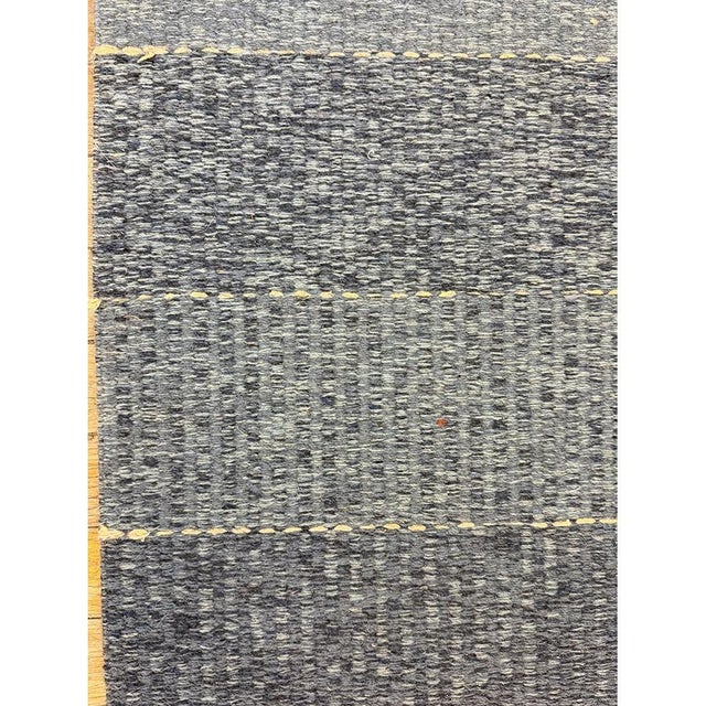 1960s Multi Vintage Kilim Runner Stripe Contemporary Swedish Flatweave Wool Rug For Sale - Image 4 of 4