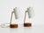 Mid-Century Modern Bedside Lamps with Perforated Metal Shades and Teak Bases, 1950s, Set of 2 For Sale - Image 4 of 18