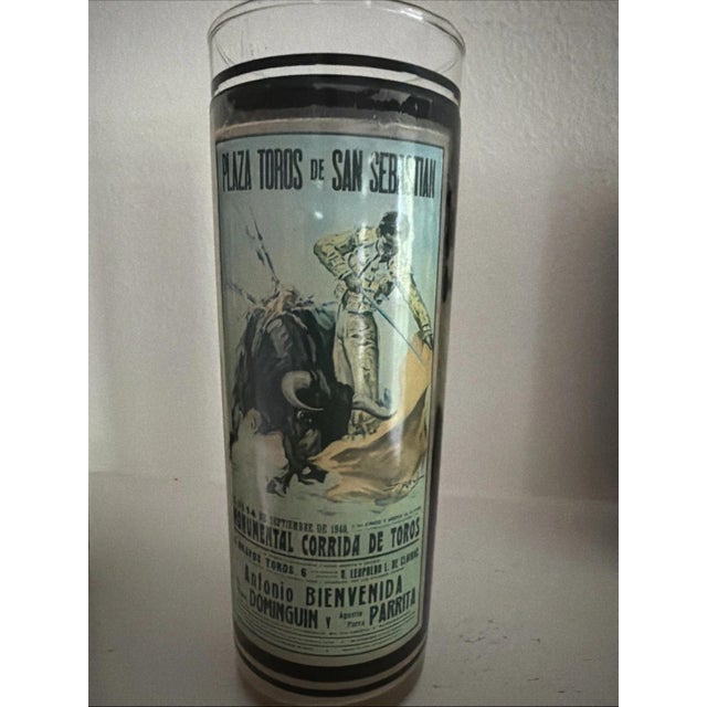 Stunning Set Of 4 Vintage Bullfighting Cocktail Glasses From Spain - Set 2 For Sale - Image 4 of 6