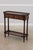 Traditional Theodore Alexander 2 Tier Leather Wrapped Console Table For Sale - Image 3 of 16