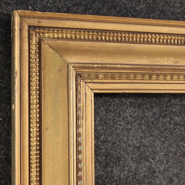 Vintage Italian Gilded Wood and Plaster Frame, 1950 For Sale - Image 6 of 14