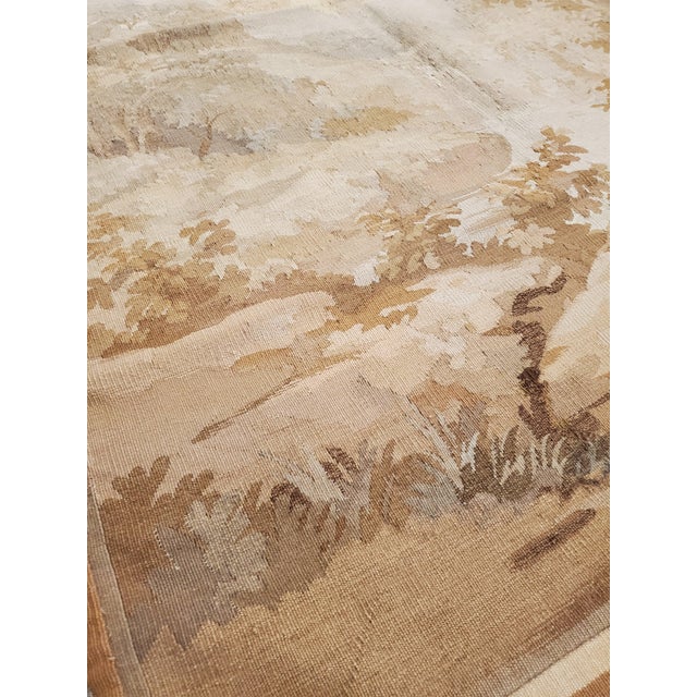Late 19th Century 19th Century Aubusson Tapestry, Handmade, Ivory, Taupe, Cream For Sale - Image 5 of 18
