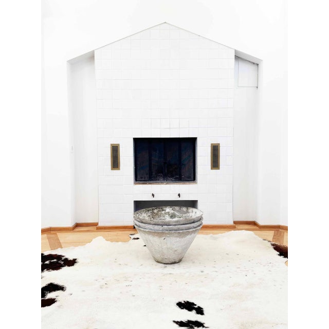1970s Tapered Concrete W. Guhl Eternit Planter A+ Patina, 3 Pieces, Attributed For Sale - Image 14 of 17
