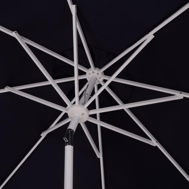 2020s Torsa 9 Ft Crank Umbrella, Navy/White Pole For Sale - Image 5 of 9