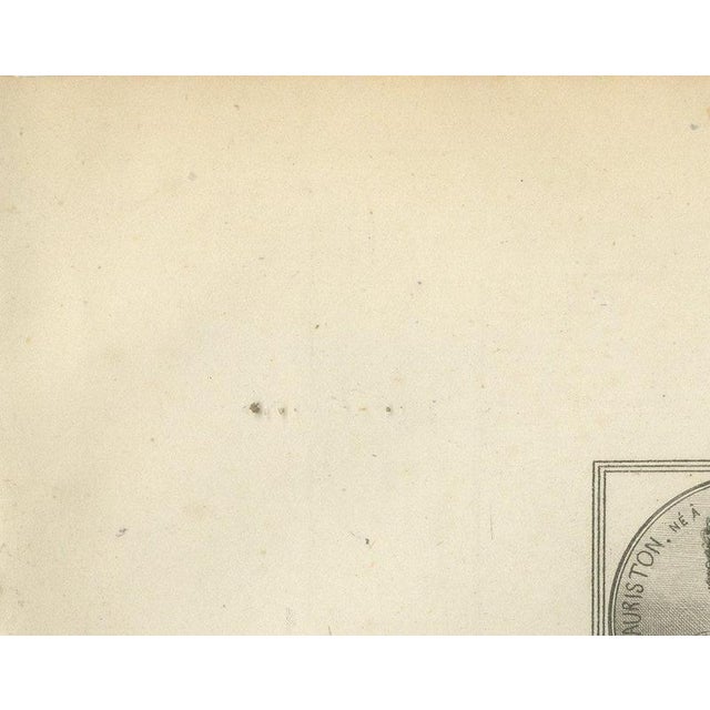 Paper Antique Map of French India, Pondichery and Chandernagor, 1860 For Sale - Image 7 of 12