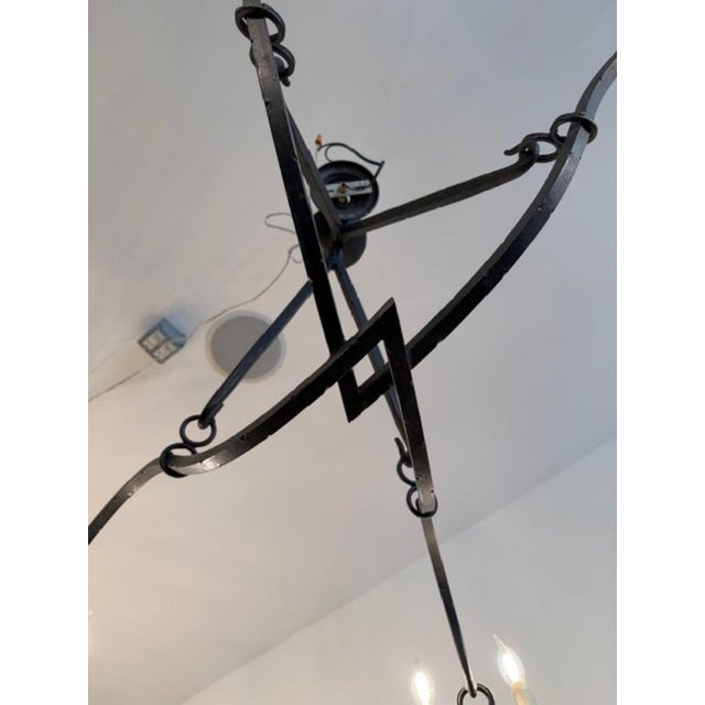 Dennis and Lee Gothic Iron Chandelier For Sale In New York - Image 6 of 7