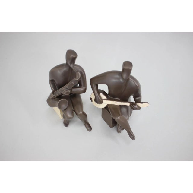Czechoslovakia Ceramic Figurines of Musicians, 1970s For Sale - Image 6 of 7