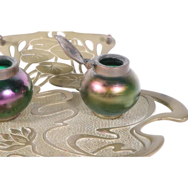 Art Nouveau Vienesse Geschutzt Ink Well C 1900's For Sale - Image 17 of 17