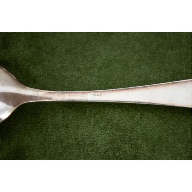 Silver dinner spoons from the German company Bruckmann & Söhne, 12 pieces. Silver, fineness of 800, total weight 677 gr....
