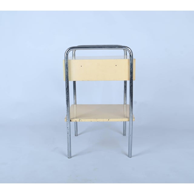 Bauhaus Bauhaus Nightstand in Tubular Steel from Slezak, 1930s For Sale - Image 3 of 9