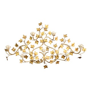 1960s Italian Tole Candle Sconce Wall Decor For Sale