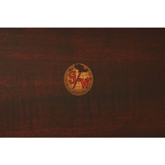 Globe Wernicke Globe Wernicke Antique Sheraton Style Three Stack Inlaid Mahogany Barrister Bookcase For Sale - Image 4 of 12