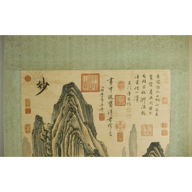 Chinese Early 20th Century Chinese Landscape Scroll For Sale - Image 3 of 10