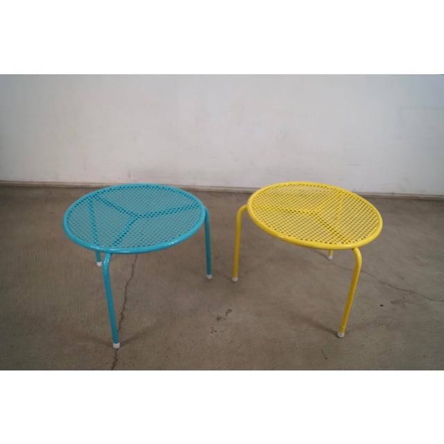 1950’s Mid-Century Modern Patio Stackable Side Tables - A Pair For Sale In Los Angeles - Image 6 of 12