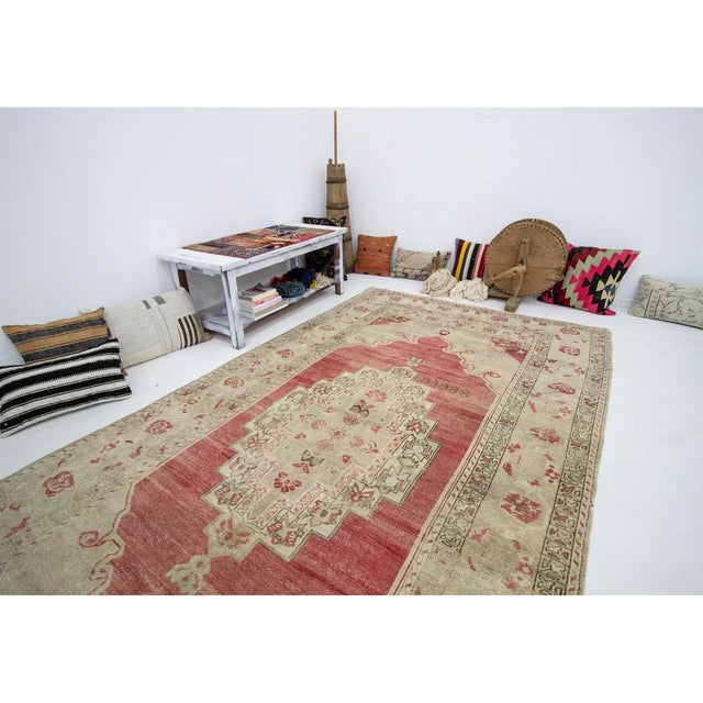 Vintage Turkish Konya Wool Rug- 5′6″ × 10′7″ For Sale In Los Angeles - Image 6 of 7