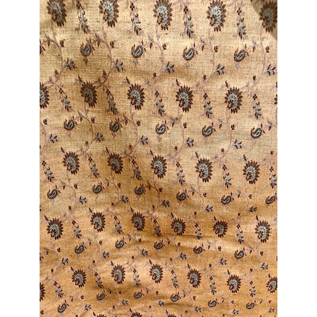 Bronze Foulard Lt Wt Silk Jacquard Decorative Throw For Sale - Image 4 of 7