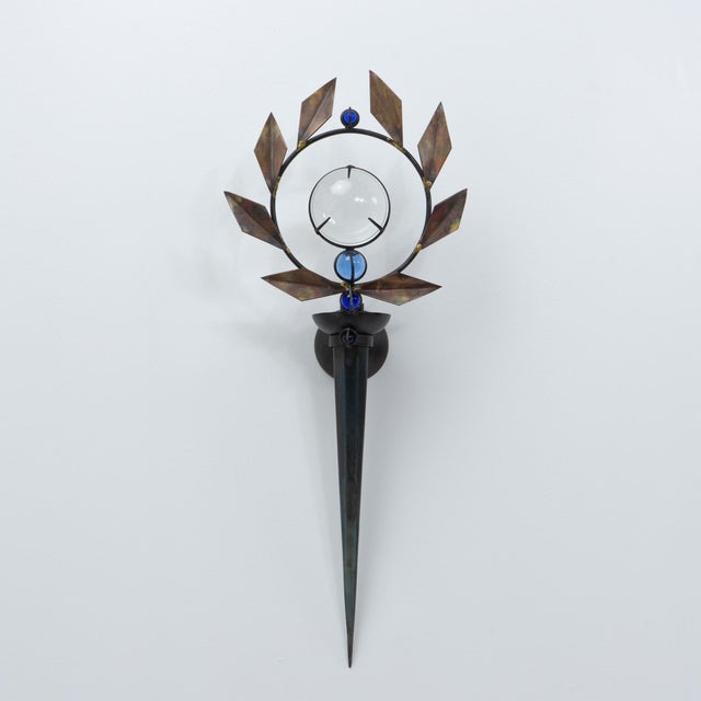 Metal Olympia Wall Sconce by Mark Brazier-Jones, 1990s For Sale - Image 7 of 13