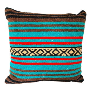 Mexican Serape Throw Pillow, 17" x 17" For Sale