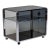Willy Rizzo Italian Smoked Glass and Chrome Rolling Bar Trolley, Circa 1970s For Sale