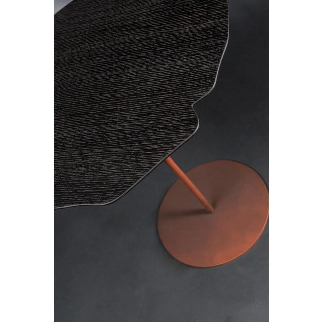 Contemporary Oak, Wenge & Iron Andy Mono Side Table from VGnewtrend For Sale - Image 3 of 5