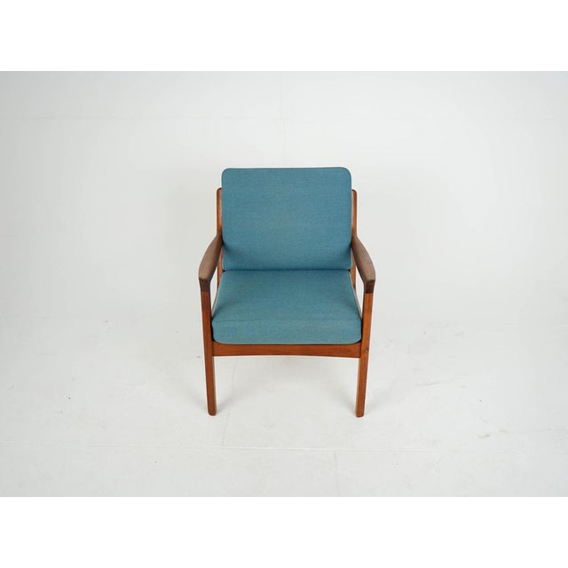 Brown Senator Armchair in Teak by Ole Wanscher for France and Son, 1950s For Sale - Image 8 of 16