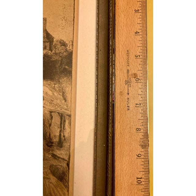 Figurative Vintage Etching and Frame For Sale - Image 3 of 6