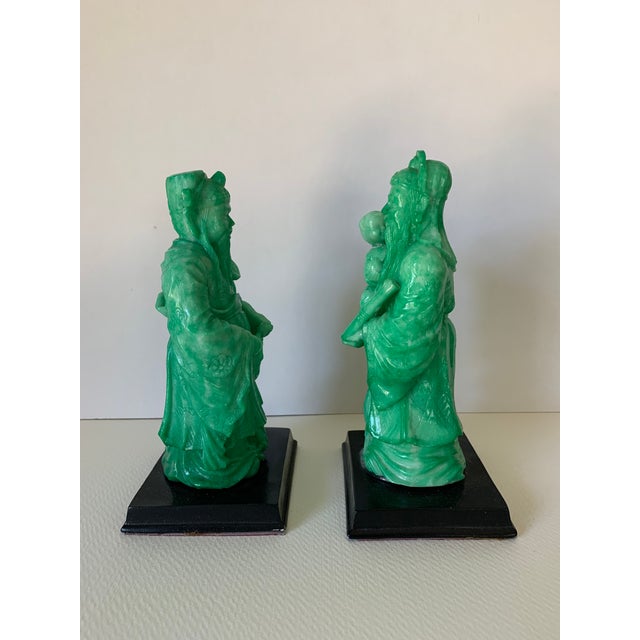 Vintage Asian Faux Jade Figurines a Pair Chairish