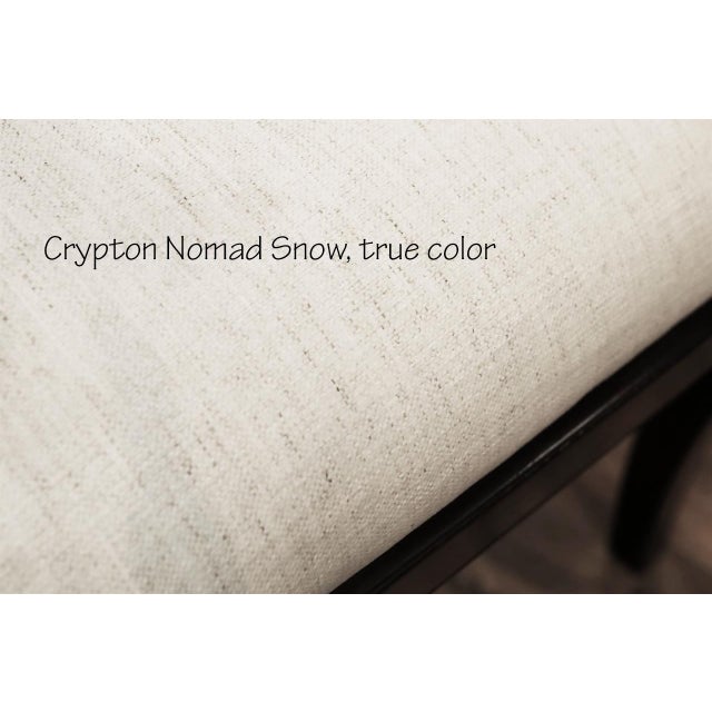 Brown Set of 10 Transitional Solid Mahogany Oval Back Dining Room Chairs W Crypton Fabric For Sale - Image 8 of 15