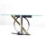 Postmodern Kaizo Oto for Design Institute of America Postmodern Steel and Brass Console Table For Sale - Image 3 of 7