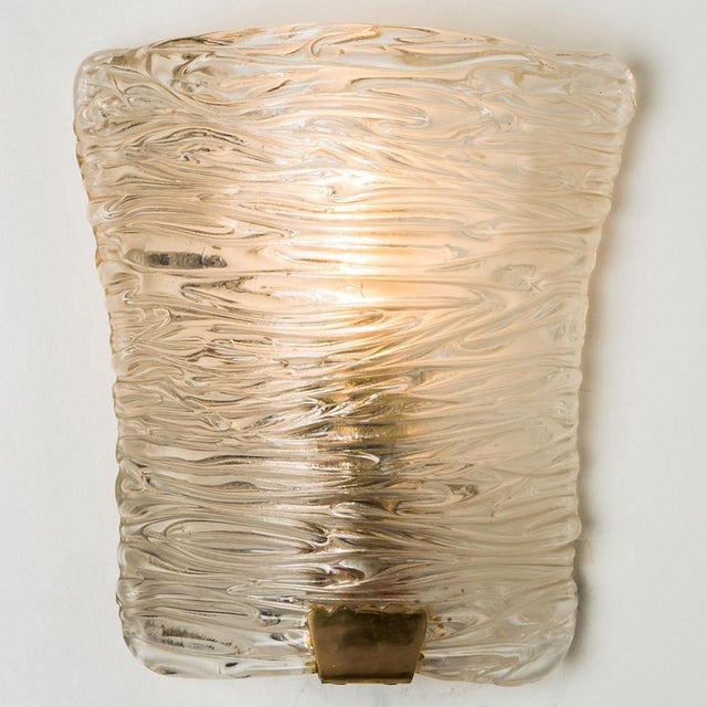Glass and Brass Wall Light attributed to J. T. Kalmar, 1960s For Sale - Image 17 of 18