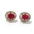 Bochic "Orient" Diamond & Ruby Stud Earrings Set In 18K Gold & Silver For Sale - Image 12 of 18