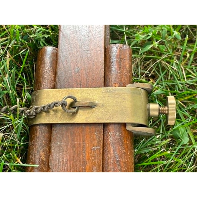Vintage Fluted Wood and Brass Telescope For Sale - Image 17 of 18