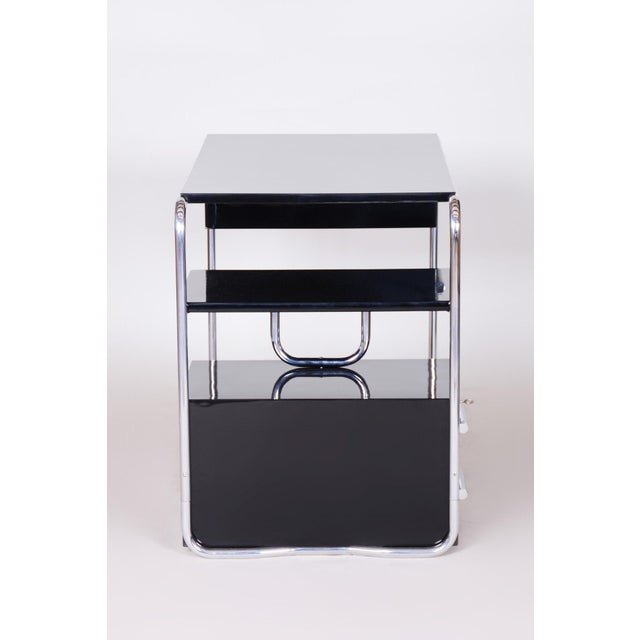 Bauhaus Writing Desk in Chrome, Steel and Wood, Germany, 1930s For Sale - Image 11 of 14