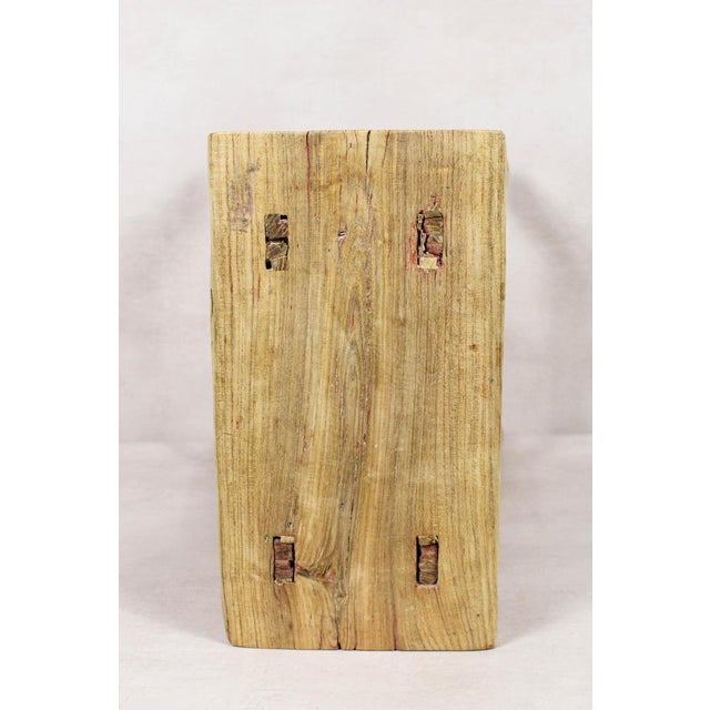Rustic Vintage Rustic Stool in Elm For Sale - Image 3 of 5