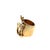 Modern 14k Yellow Gold Deer Charm Pendant/ Scarf Ring For Sale - Image 3 of 4