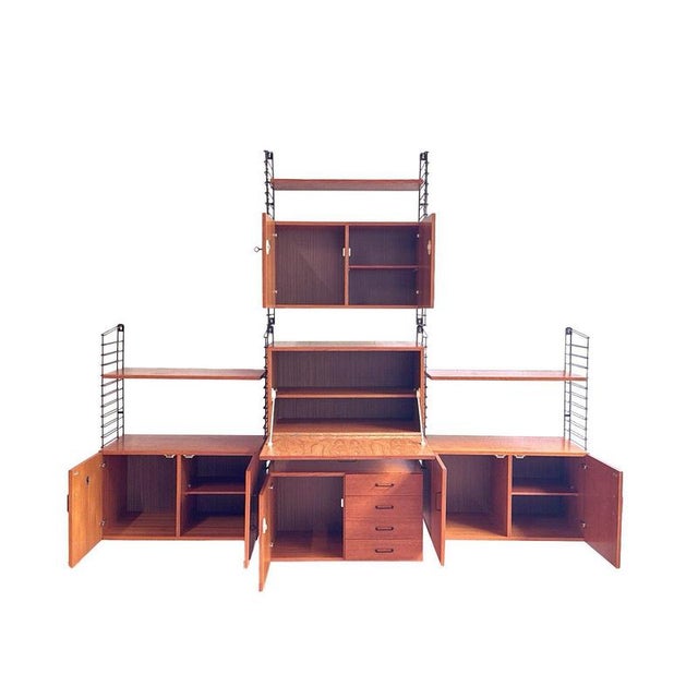 Mid-Century Modern Vintage Teak Wall System by Musterring Modular Design, 1960s For Sale - Image 3 of 11