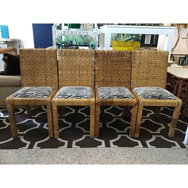 Bielecky Brothers Rattan Side Dining Chairs Set of 4 Chairish