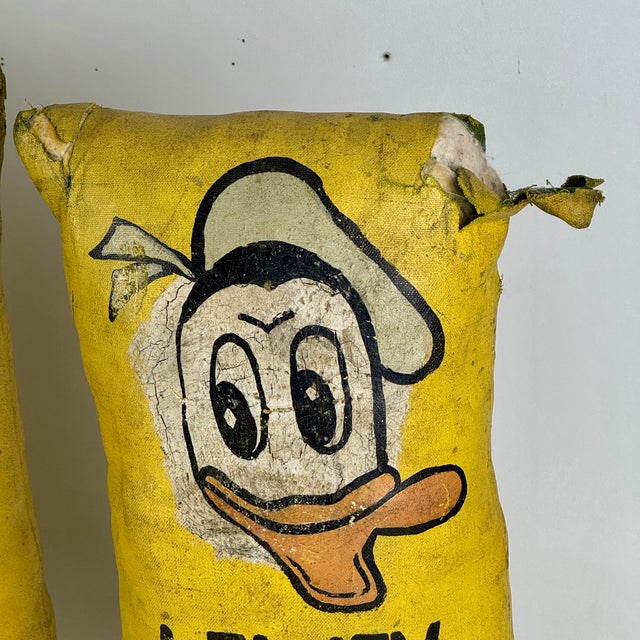 1940s Set of 3 Vintage Carnival Knock Downs Featuring Hooey, Dewey, & Lewey, Donald Duck Folk Art Americana For Sale - Image 5 of 11