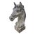 Antique Vintage Cast Iron Horse Head Bust Sculpture – Heavy Equestrian Garden & Entryway Statue For Sale
