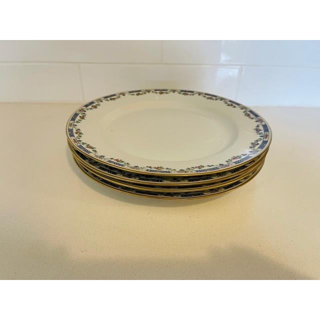 Early 20th Century Classic French Limoges Porcelain Dinner & Salad Plates- 8 Pieces For Sale - Image 9 of 12