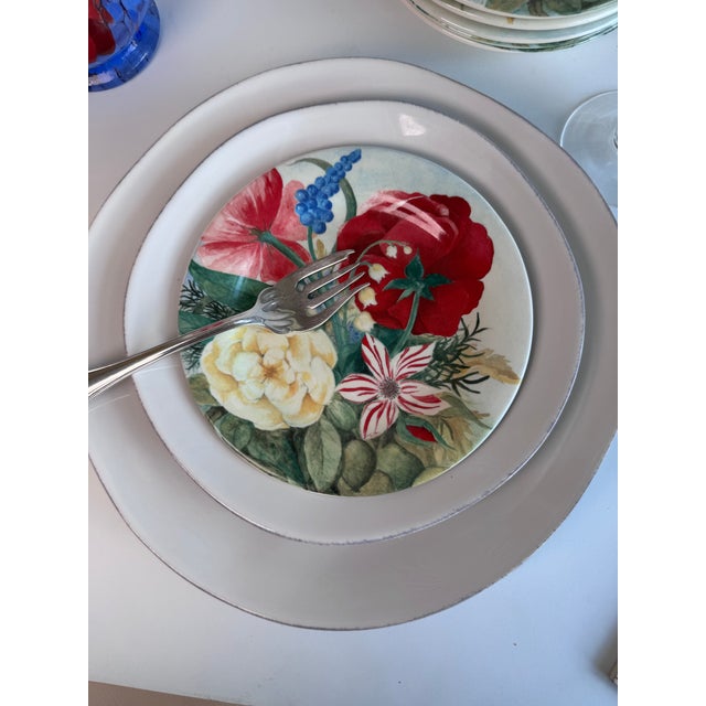 Red 1990s Gien Volupte Side Plate - Set of 6 For Sale - Image 8 of 9
