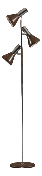 Vintage Brown 3-Bulbs Floor Lamp, Germany, 1970s