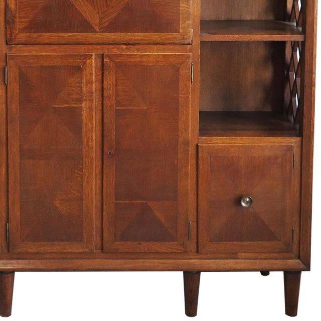 Wood Midcentury Cabinet Arttributed to E. Lanzia, Italy, Circa 1940s For Sale - Image 7 of 9